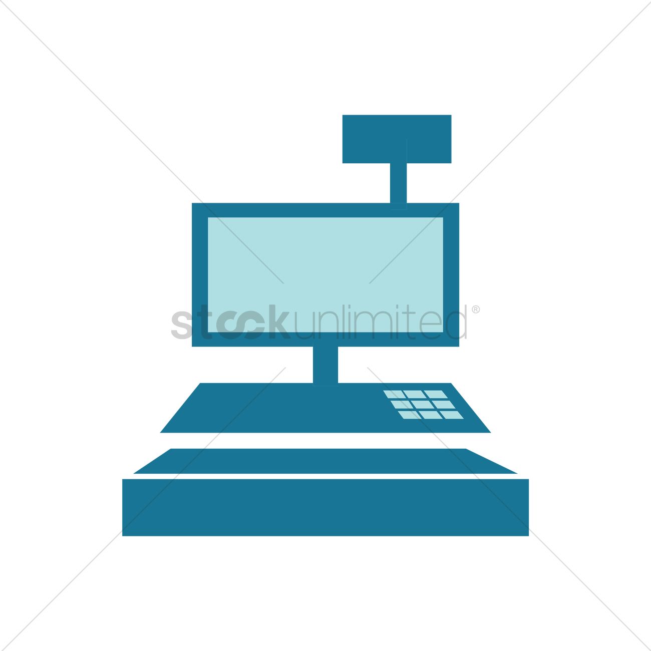 1300x1300 Cash Register Vector Image