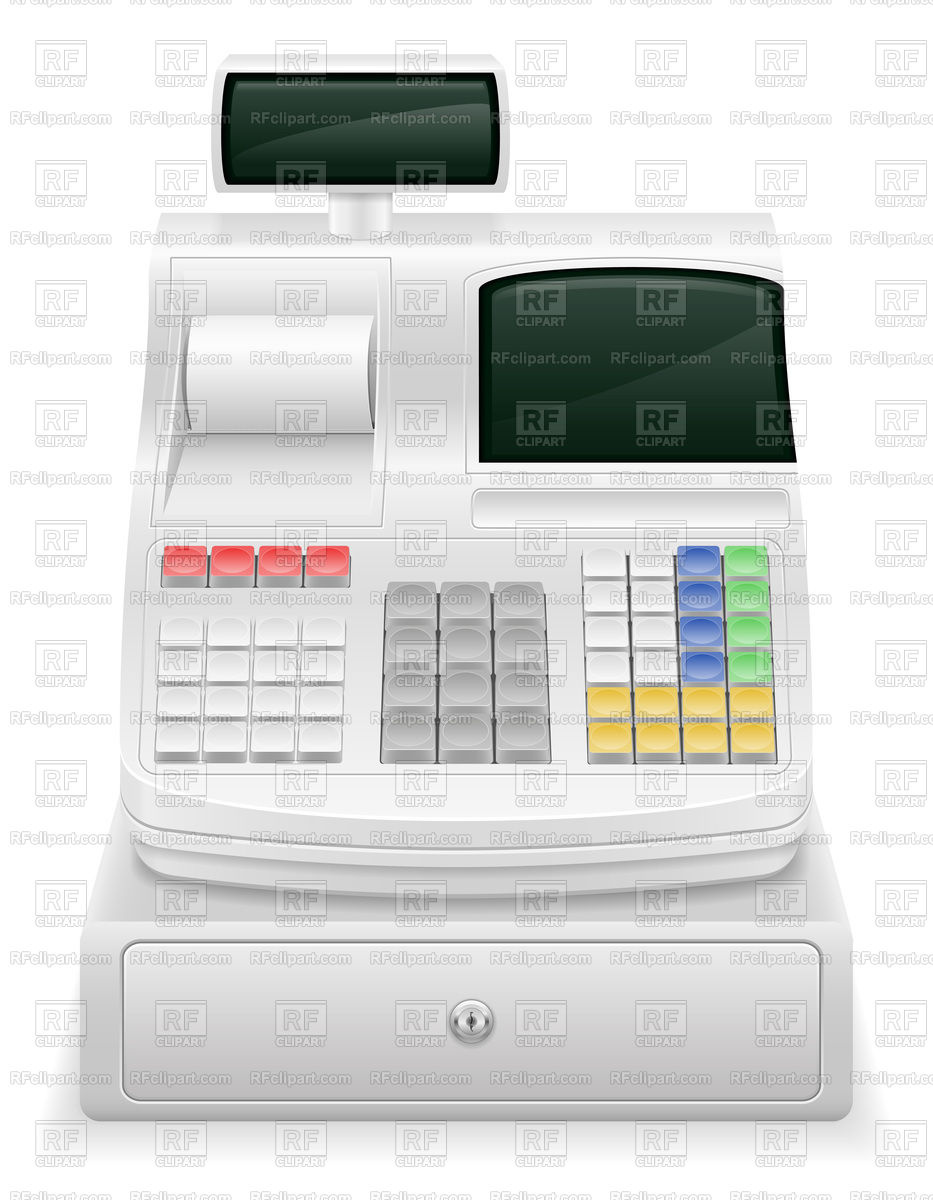 933x1200 Cash Register Vector Image Of Objects Konturvid