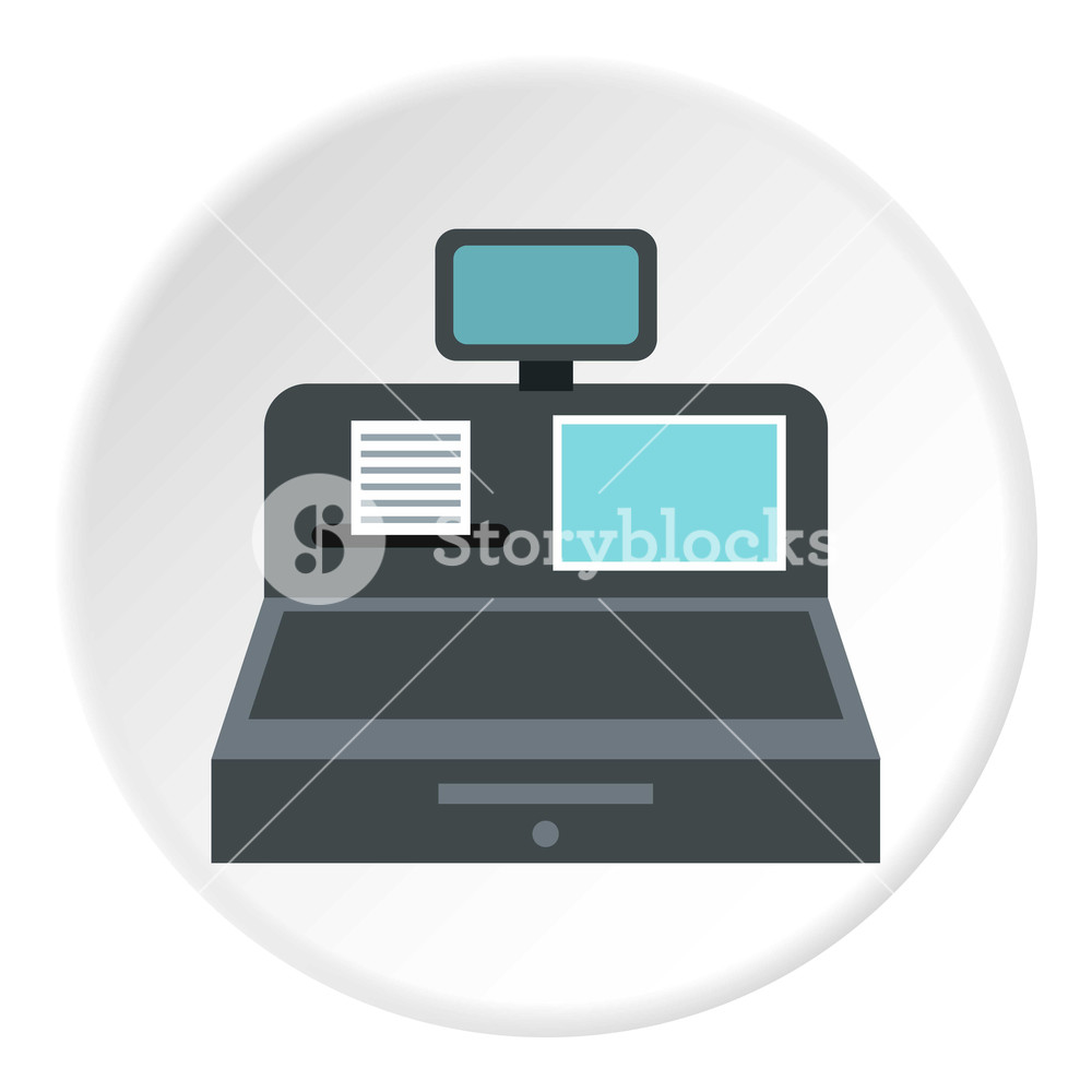1000x1000 Cash Register Icon Flat Illustration Of Cash Register Vector Icon