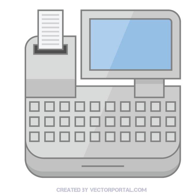 660x660 Cash Register Vector Image