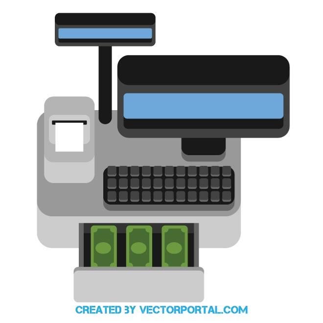 660x660 Cash Register Vector Image Shopping Vectors Cash Register