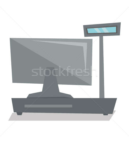 544x600 Electronic Cash Register Vector Illustration Stock Photo Andrei
