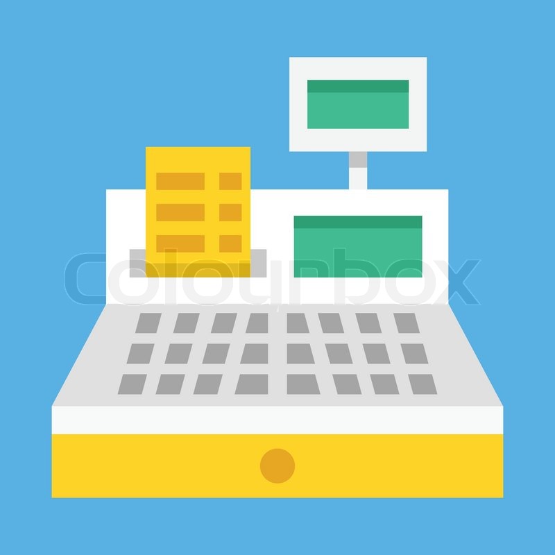 800x800 Vector Cash Register Icon Stock Vector Colourbox