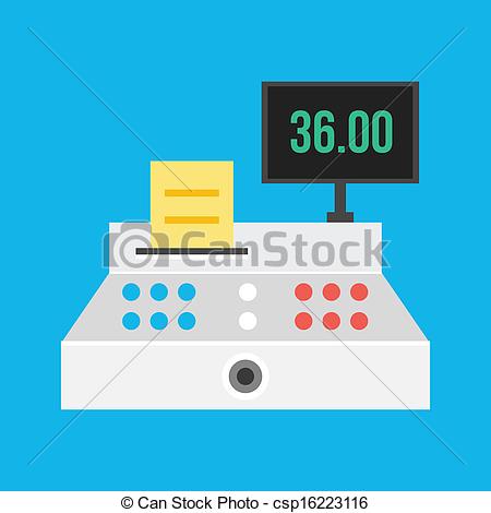 450x470 Vector Cash Register Icon Vector Clip Art