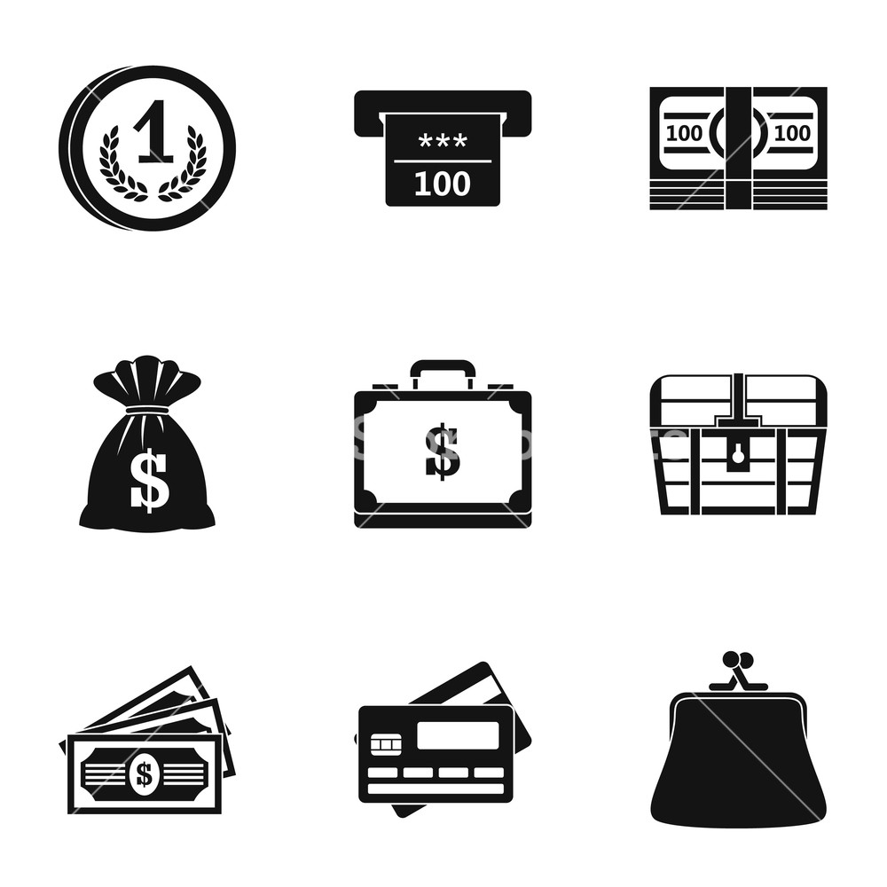 1000x1000 Cash Icons Set Simple Illustration Of Cash Vector Icons For Web