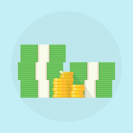 450x450 Cash Vector Illustration Stack Of Cash Design Cash Icon In Flat