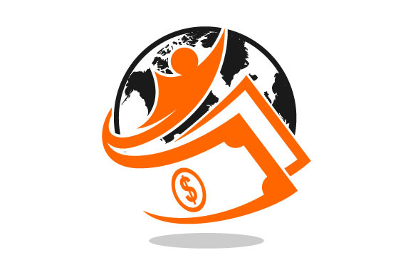 580x386 Globe Cash Vector Logo Graphic