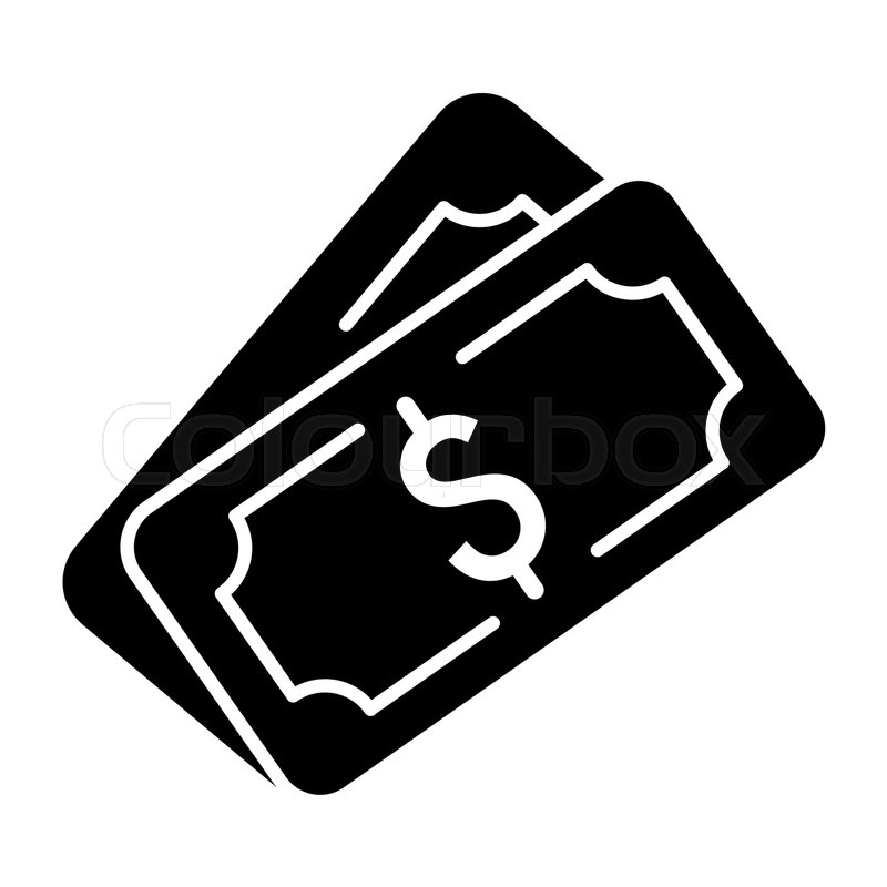 800x800 Money Dollar Vector Icon Black And Stock Vector Colourbox