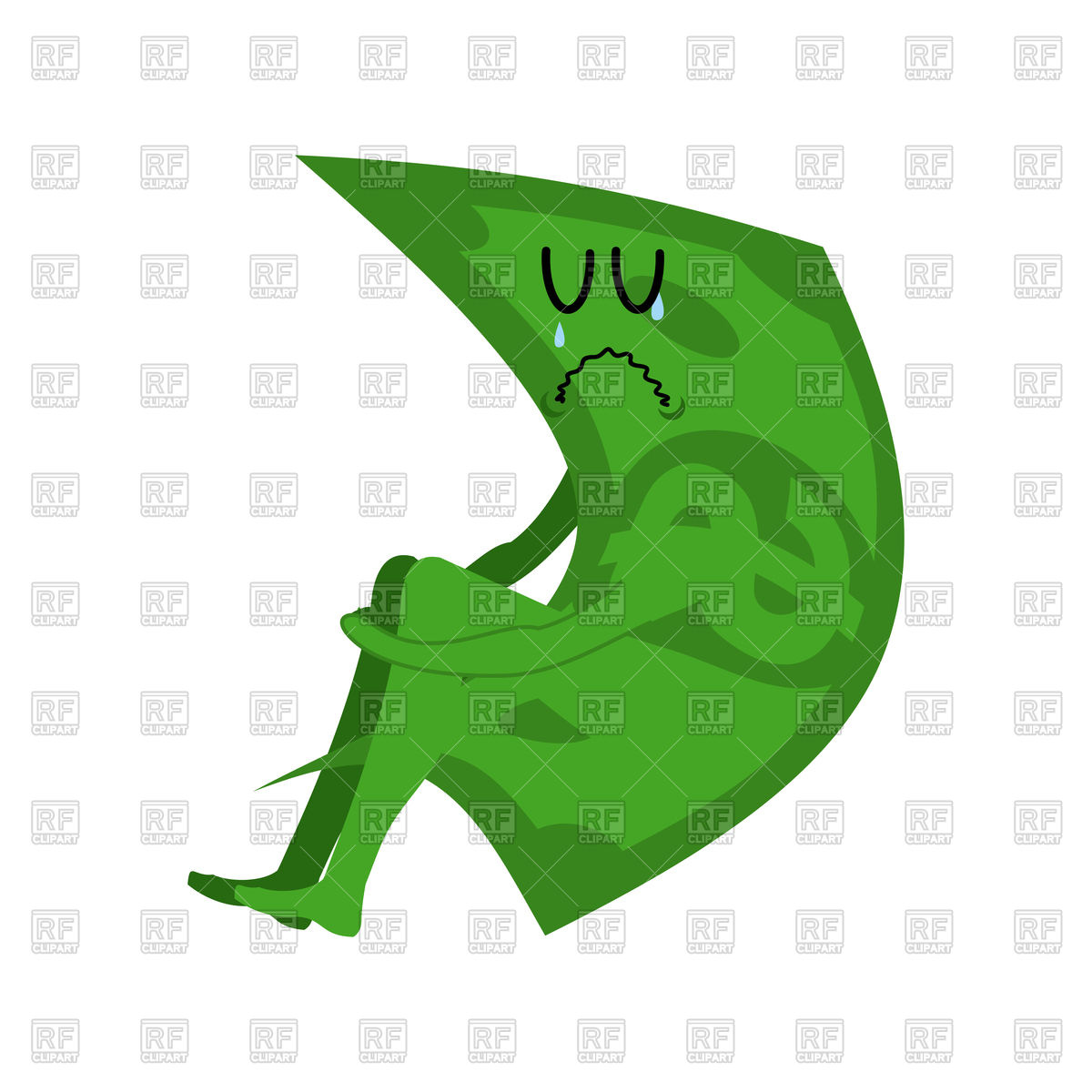 1200x1200 Sad Money, Sorrowful Cash Vector Image Of Business, Finance