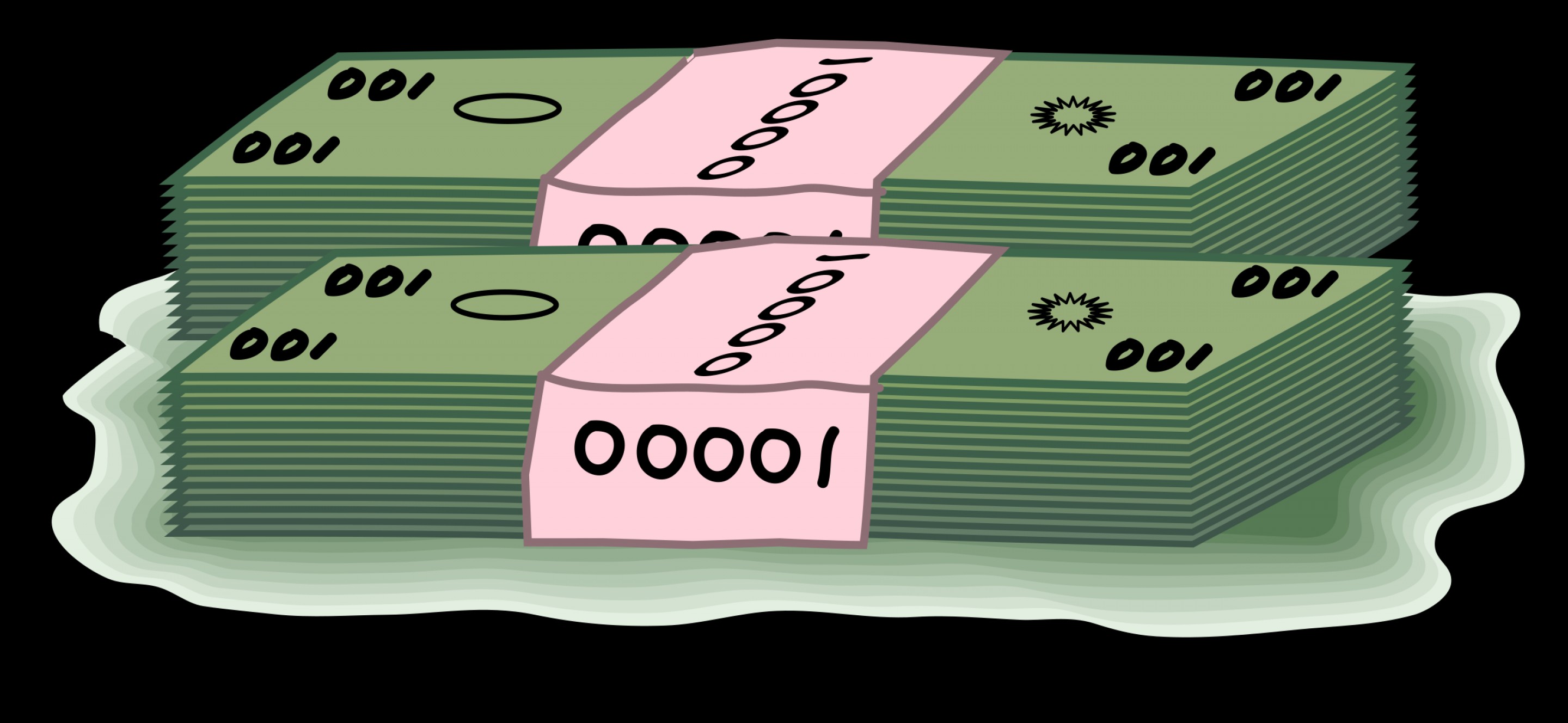 2880x1328 Stacks Of Hundred Dollar Bills Cash Vector Clipart Newwaysys