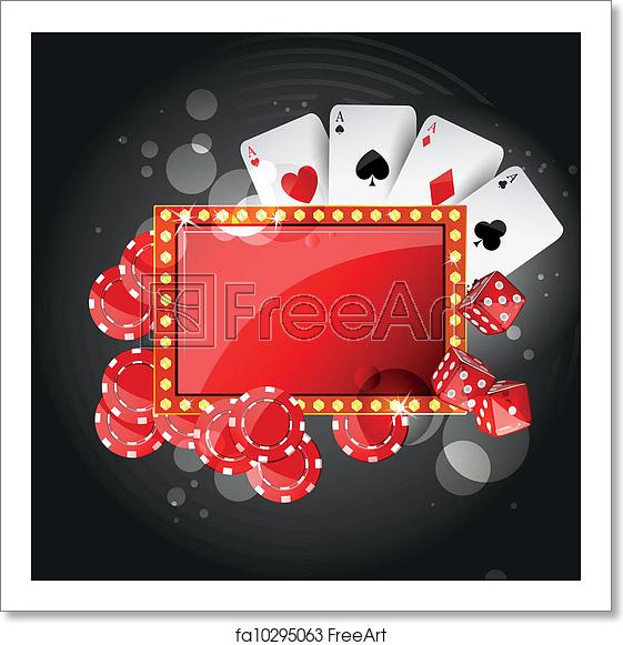 561x581 Free Art Print Of Vector Casino Background Vector Illustration