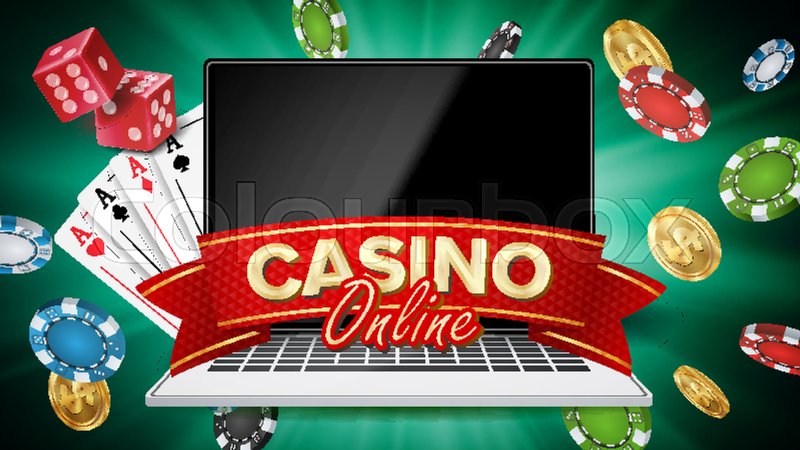 800x450 Online Casino Vector Banner With Stock Vector Colourbox