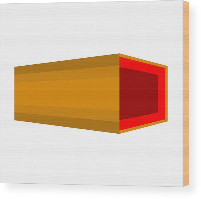 655x649 Open Coffin Isolated Wooden Casket Vector Illustration Wood Print