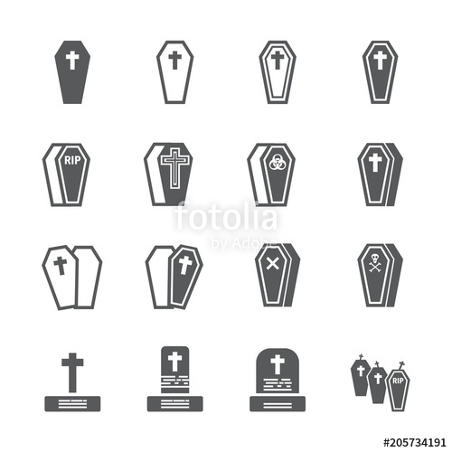 500x500 Casket Icon Set Stock Image And Royalty Free Vector