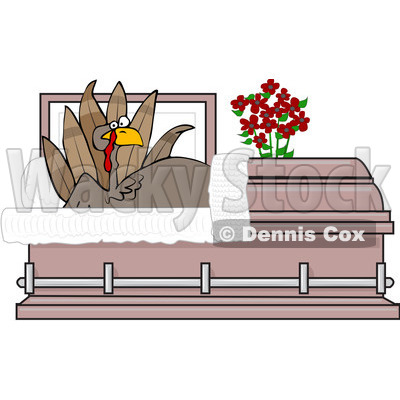 400x400 Clipart Shocked Turkey Rising In A Casket