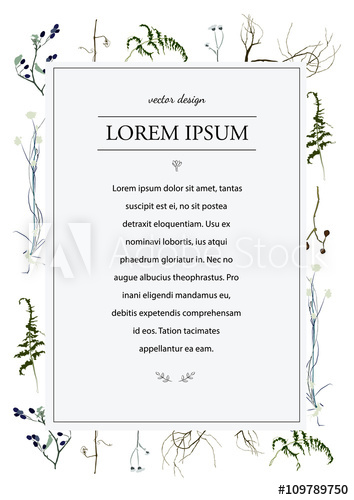 Blue Plants Decor Page Vector Design 354x500 Blue Plants Decor Page Vector Design