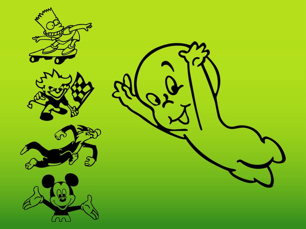 Cartoon Characters Vectors Vector Art Graphics 1024x768 Cartoon Characters Vectors Vector Art Graphics