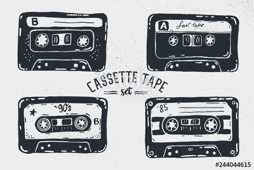 Set Of Hand Drawn Ink Illustration Of Vintage Music Cassette Tapes 500x335 Set Of Hand Drawn Ink Illustration Of Vintage Music Cassette Tapes