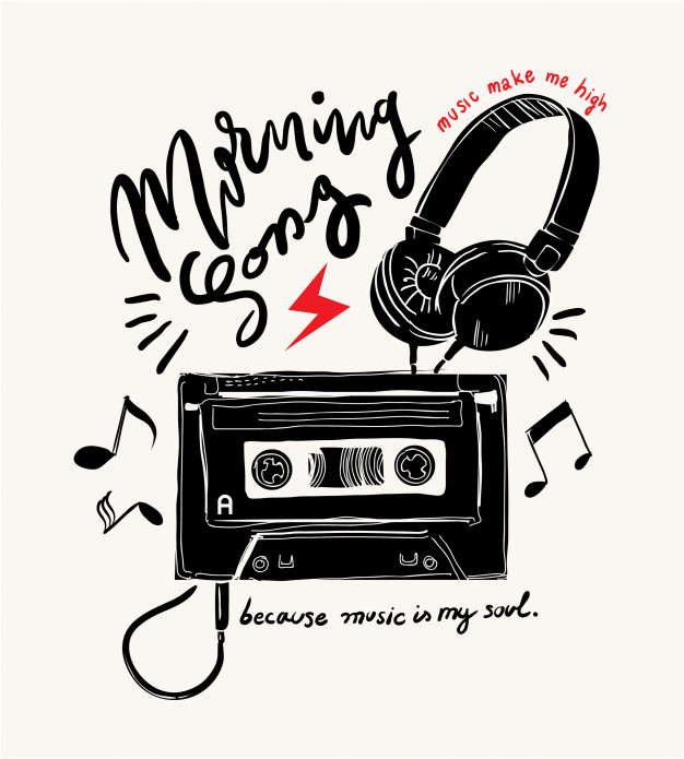 Typography Slogan With Cassette Tape Vector Premium Download 626x695 Typography Slogan With Cassette Tape Vector Premium Download