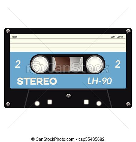 Vintage Audio Cassette Tape Vector Clip Art 450x470 Vintage Audio Cassette Tape Vector Clip Art