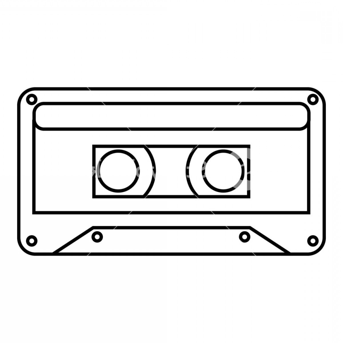 1200x1200 Cassette Vector Studiogrfx