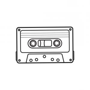 300x300 Old Fashioned Audio Cassette Tape From S Vector Studiogrfx