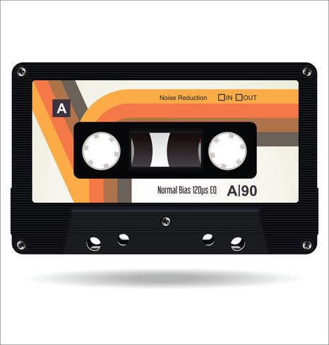 466x490 Retro Vintage Cassette Tape Flat Concept Vector Illustration