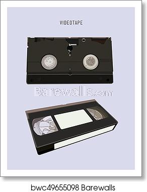 292x382 Vhs Cassette Vector Illustration, Art Print Barewalls Posters