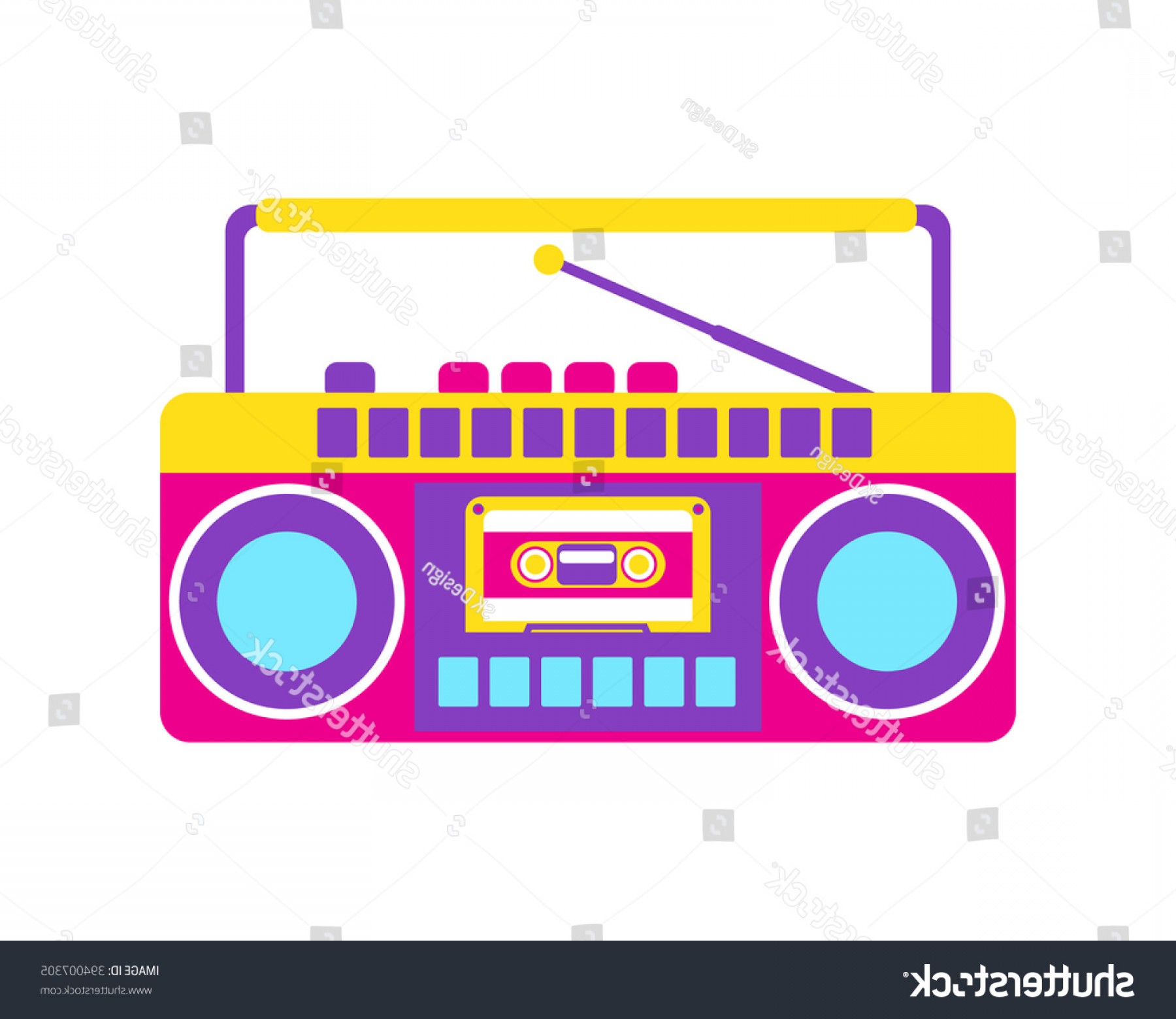 1800x1560 Vector Old Retro Cassette Tape Recorder Lamaison