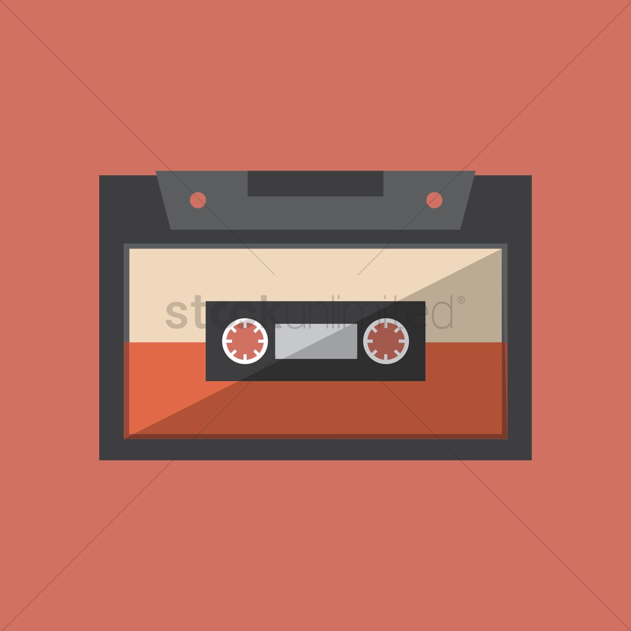 1300x1300 Audio Cassette Vector Image