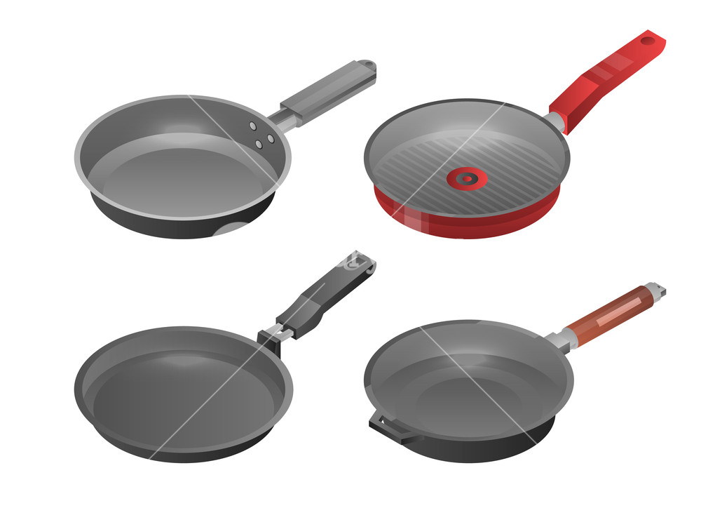 1000x734 Griddle Pan Icon Set Isometric Set Of Griddle Pan Vector Icons