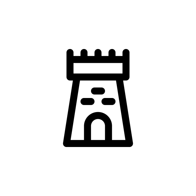 Castle Icon Vector Illustration In Line Style For Any Purpose 640x640 Castle Icon Vector Illustration In Line Style For Any Purpose
