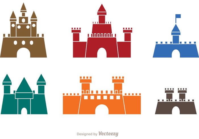 Colorful Castle Icons Vector 700x490 Colorful Castle Icons Vector