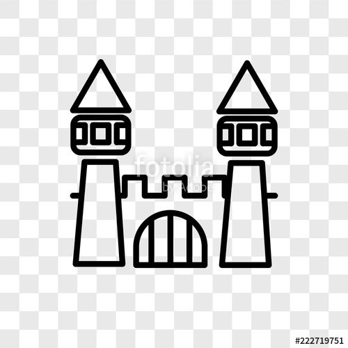Castle Icons Isolated On Transparent Background Modern 500x500 Castle Icons Isolated On Transparent Background Modern