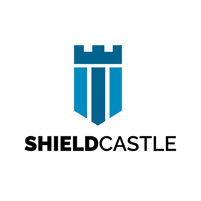 640x640 Shield Castle Logo Design Inspiration Vector Illustration Template