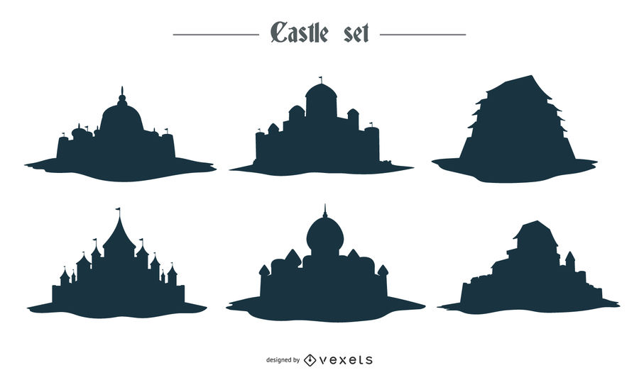 900x529 Castle Silhouette Vectorial Designs