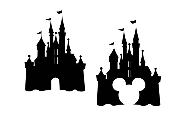 570x380 Collection Of 'disney Castle Silhouette Vector' Download More