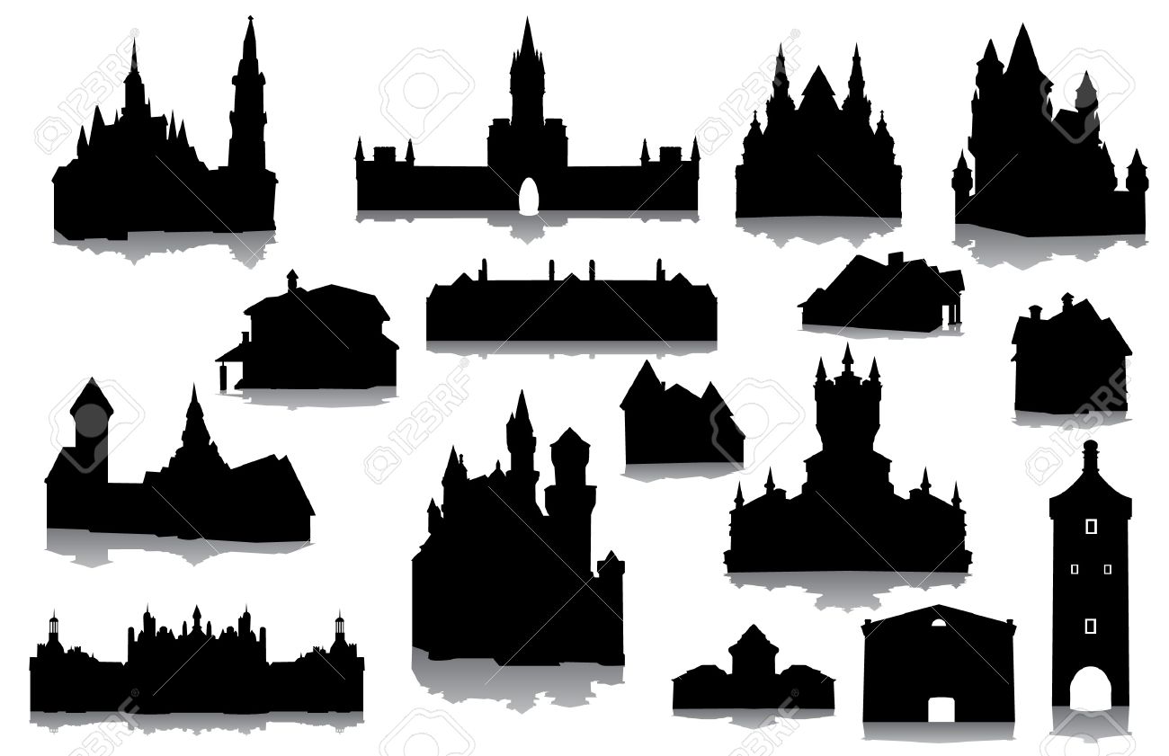1300x841 Silhouette Castle And Church Clipart Free Cliparts Download