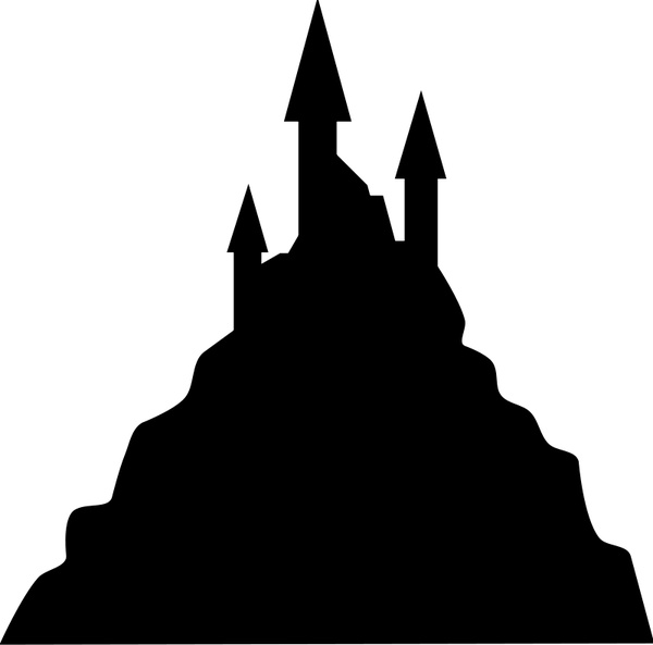 600x593 Spooky Castle Silhouette Free Vector In Open Office Drawing