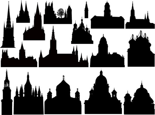 500x372 Ancient Castle Silhouetter Vector Free Download