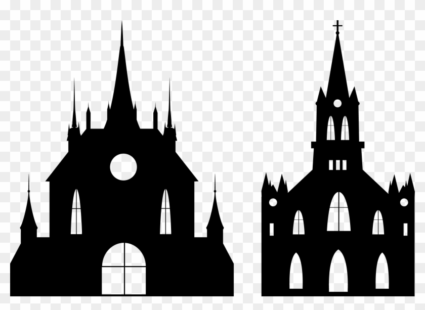 840x613 Castle Euclidean Vector Illustration Black