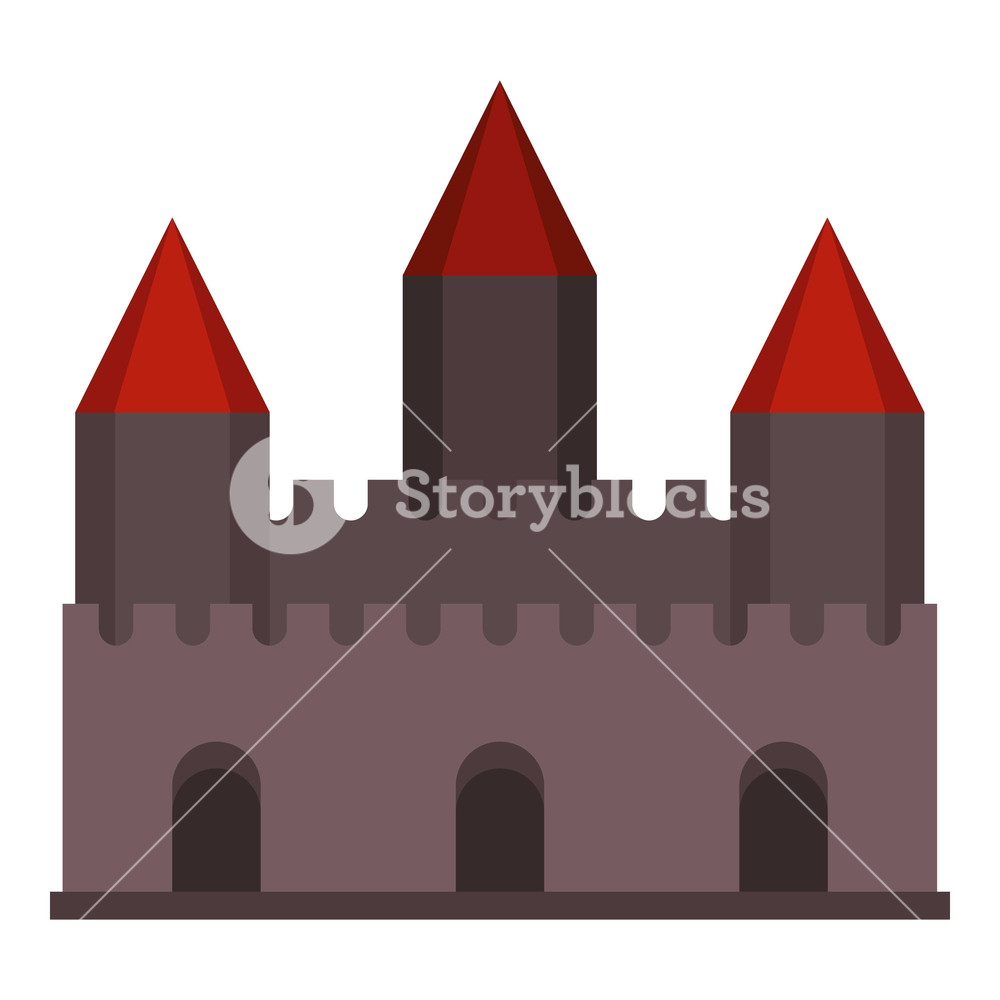 Castle Tower Icon Flat Isolated On White Background Vector 1000x1000 Castle Tower Icon Flat Isolated On White Background Vector
