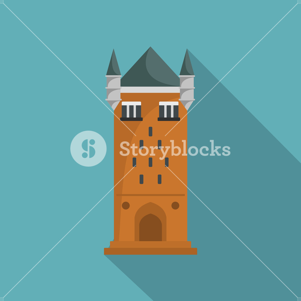 Castle Tower Icon Flat Illustration Of Castle Tower Vector Icon 1000x1000 Castle Tower Icon Flat Illustration Of Castle Tower Vector Icon