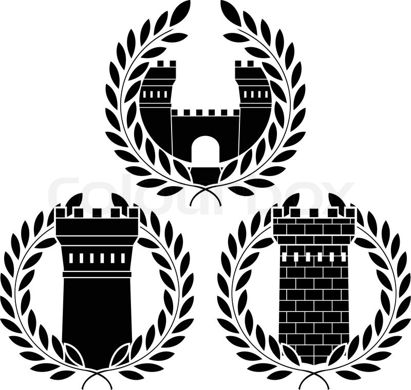 Set Of Towers Stencils Vector Stock Vector Colourbox 800x760 Set Of Towers Stencils Vector Stock Vector Colourbox