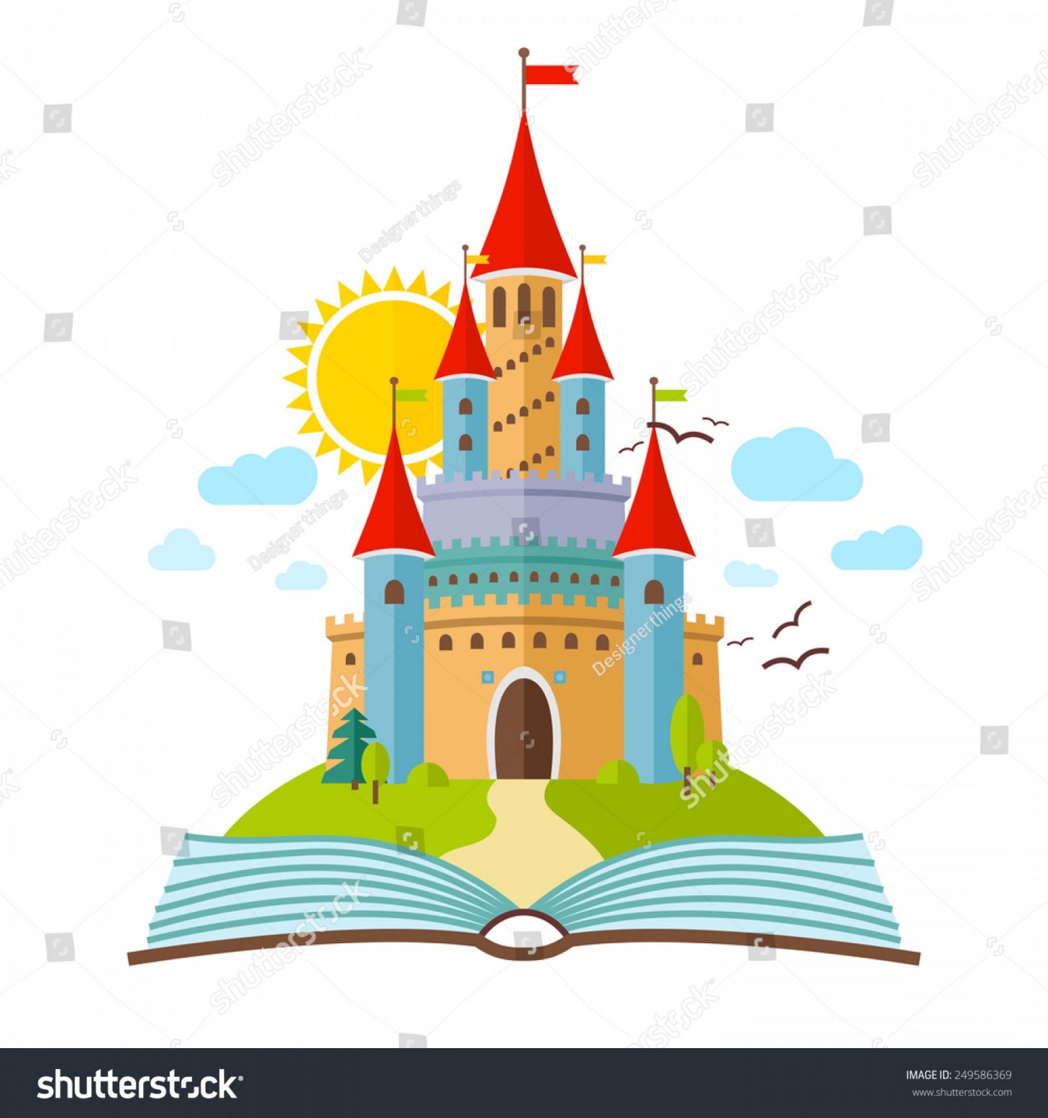 2160x2304 Fairytale Castle Vector Flat Child Illustration Cqrecords