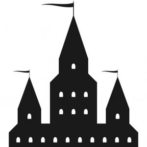 300x300 Beautiful Black Castle Silhouette Vector Wallkeeper