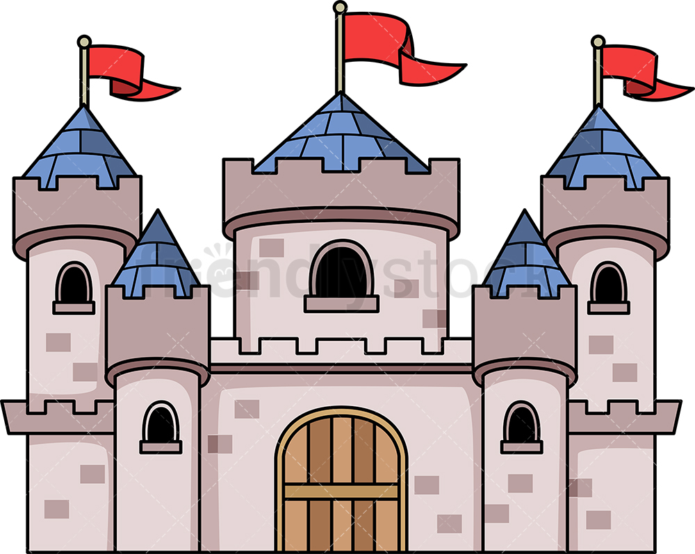 1000x798 Medieval Castle Cartoon Clipart Vector