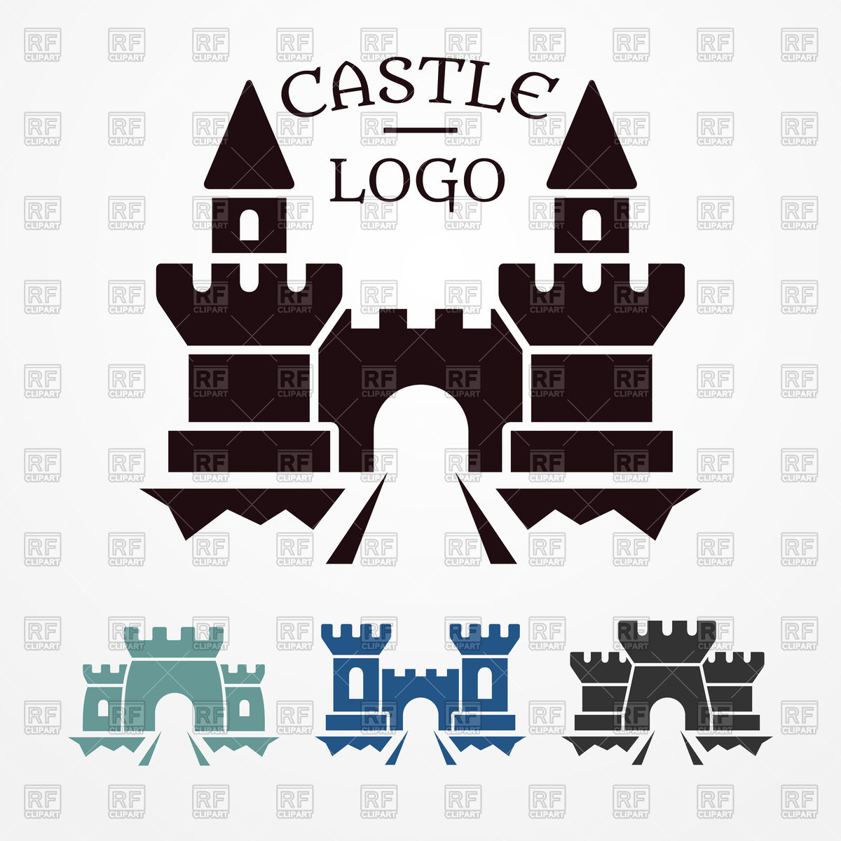 1200x1200 Medieval Castle Emblems Vector Image Of Architecture, Buildings