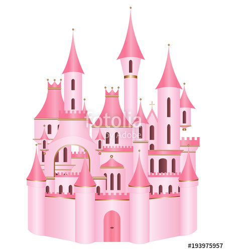 450x500 Pink Princess Castle Vector Stock Image And Royalty Free Vector