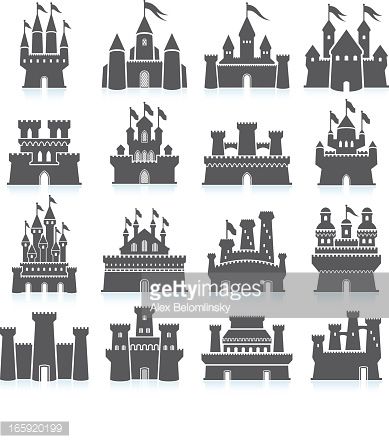 Medieval Castle Black And White Royalty Free Vector Interface Icon 389x443 Medieval Castle Black And White Royalty Free Vector Interface Icon